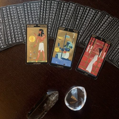 three tarot cards